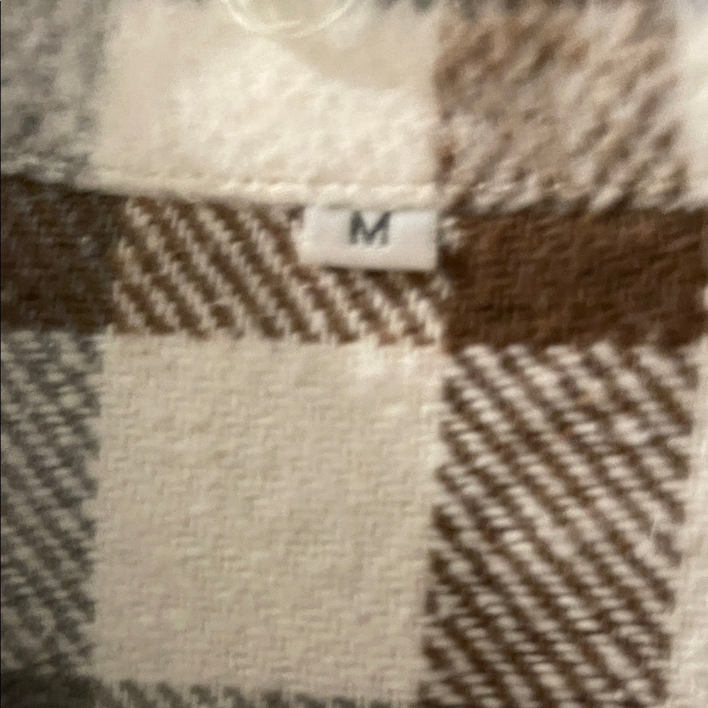 Plaid Button-Up Jacket - Brown and Gray - Picture 2 of 10